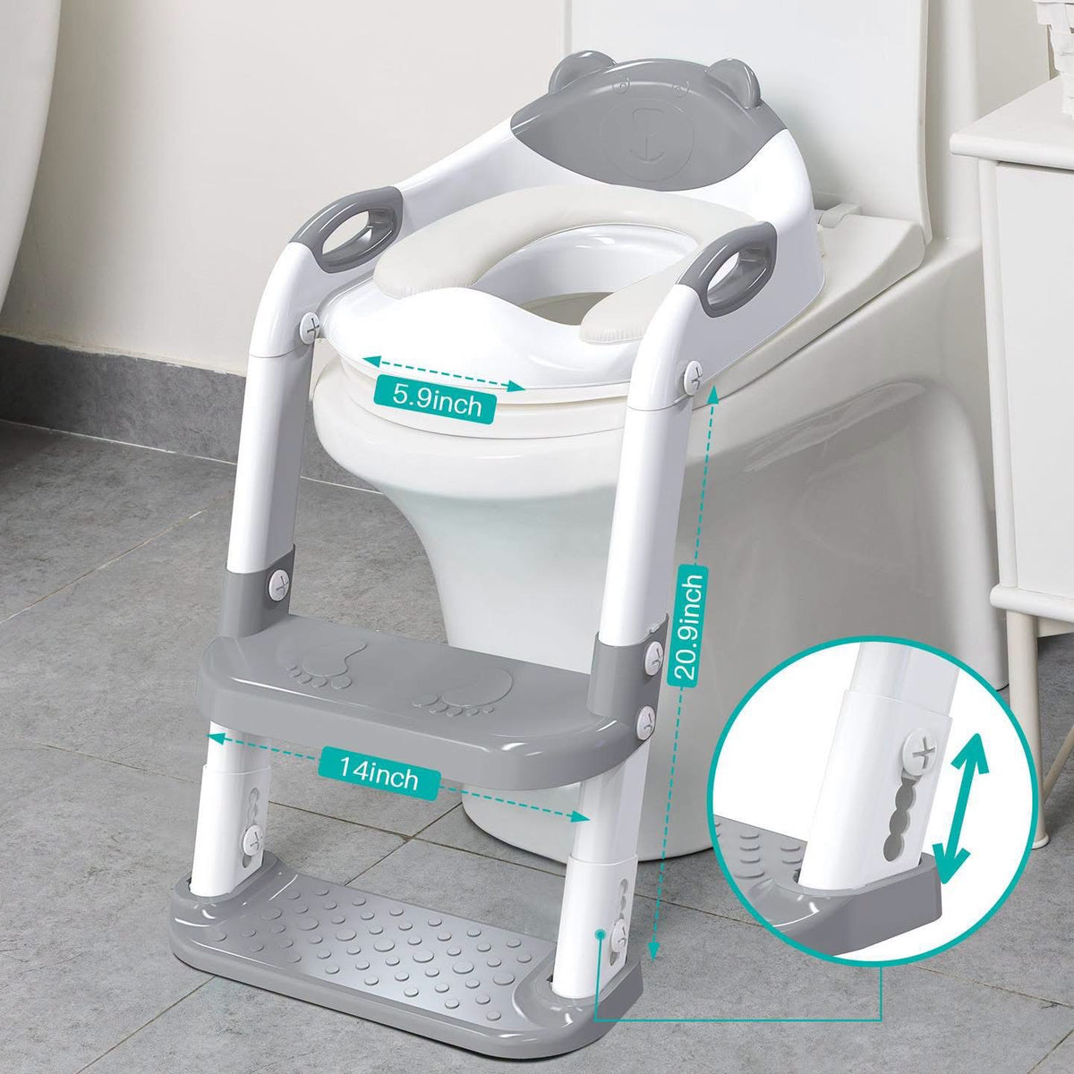 Asiento de inodoro con escalera para entrenamiento!!!