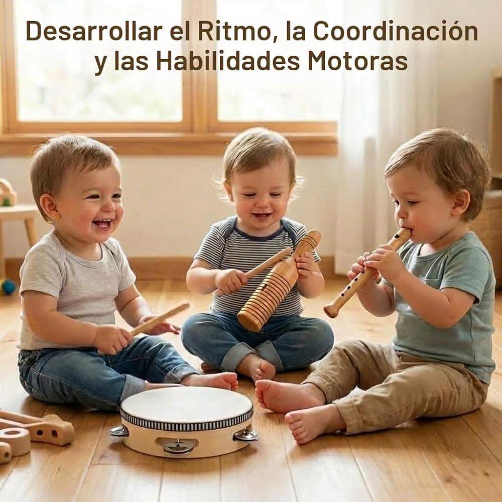 Kit de 13 Instrumentos de madera estilo Montessori