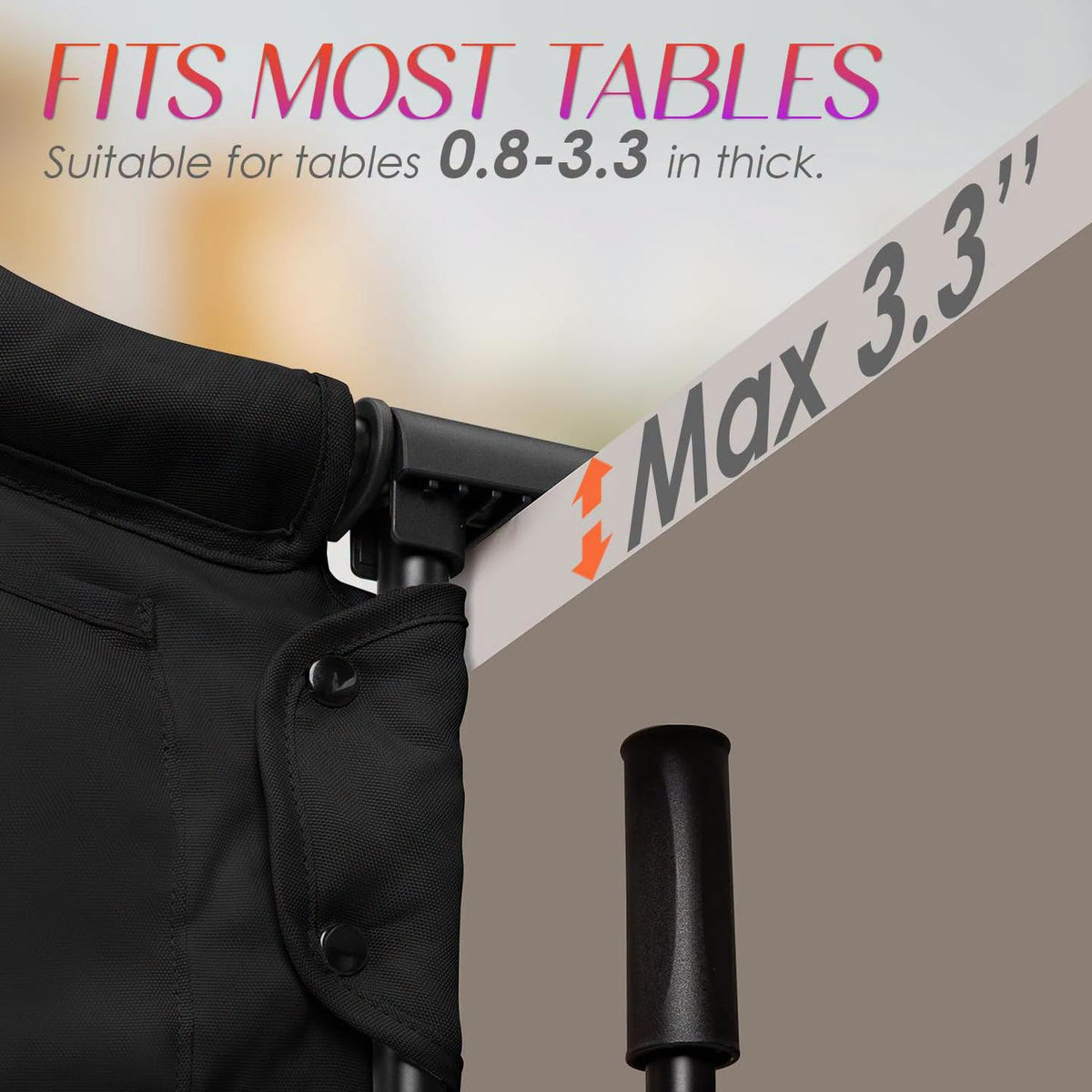 Silla alta portátil para colocar en la mesa
