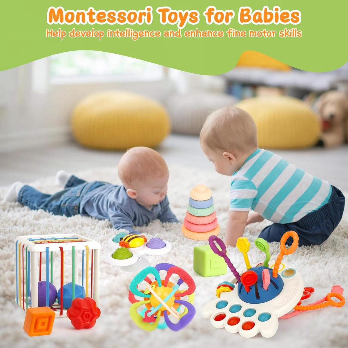 Set de juguetes Montessori para bebé!!
