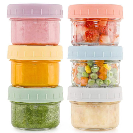 Recipientes de vidrio para alimentos de bebé de 4oz