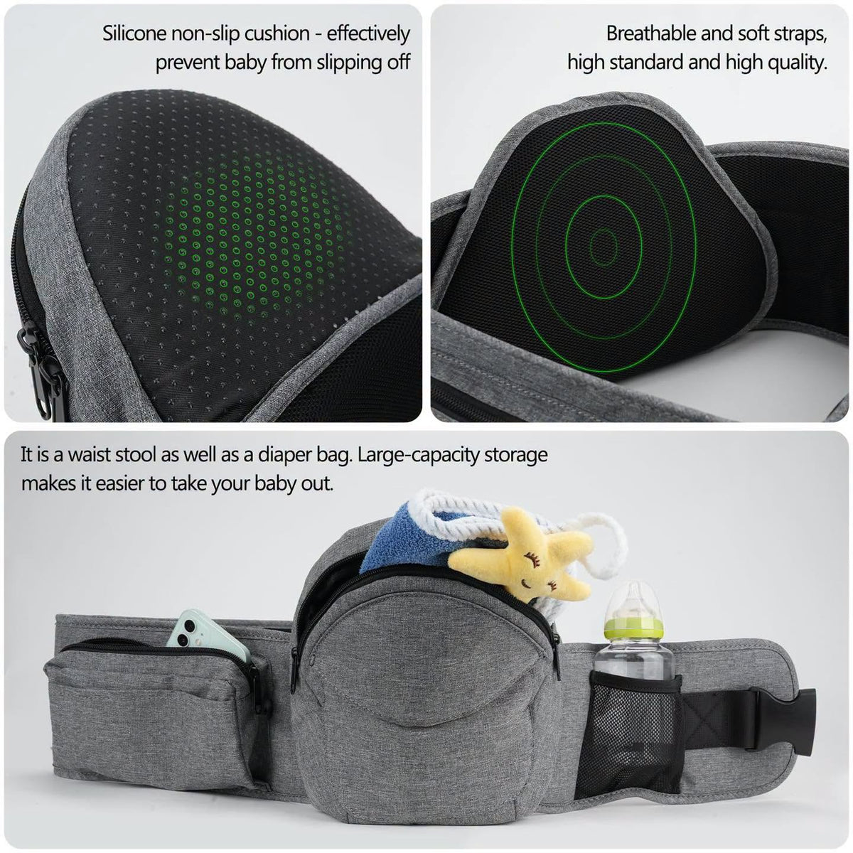 Asiento cargador de cadera para 0-36 meses