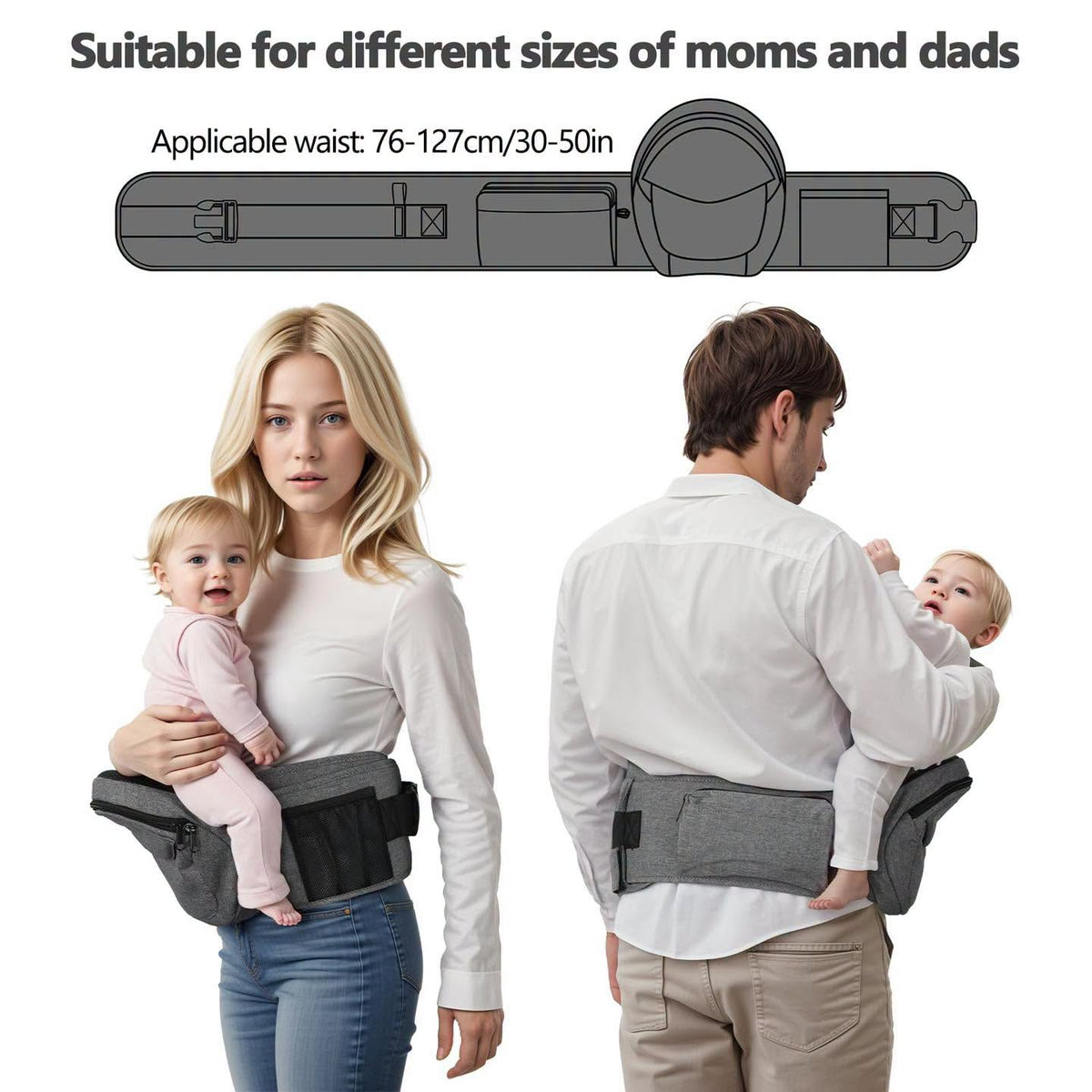 Asiento cargador de cadera para 0-36 meses