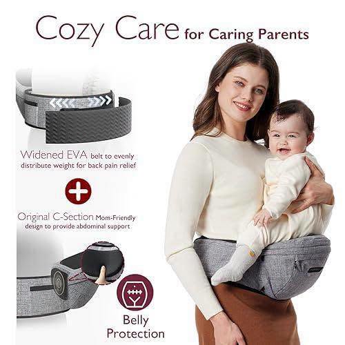 Asiento de cadera para cargar a bebé ergonomico Momcozy