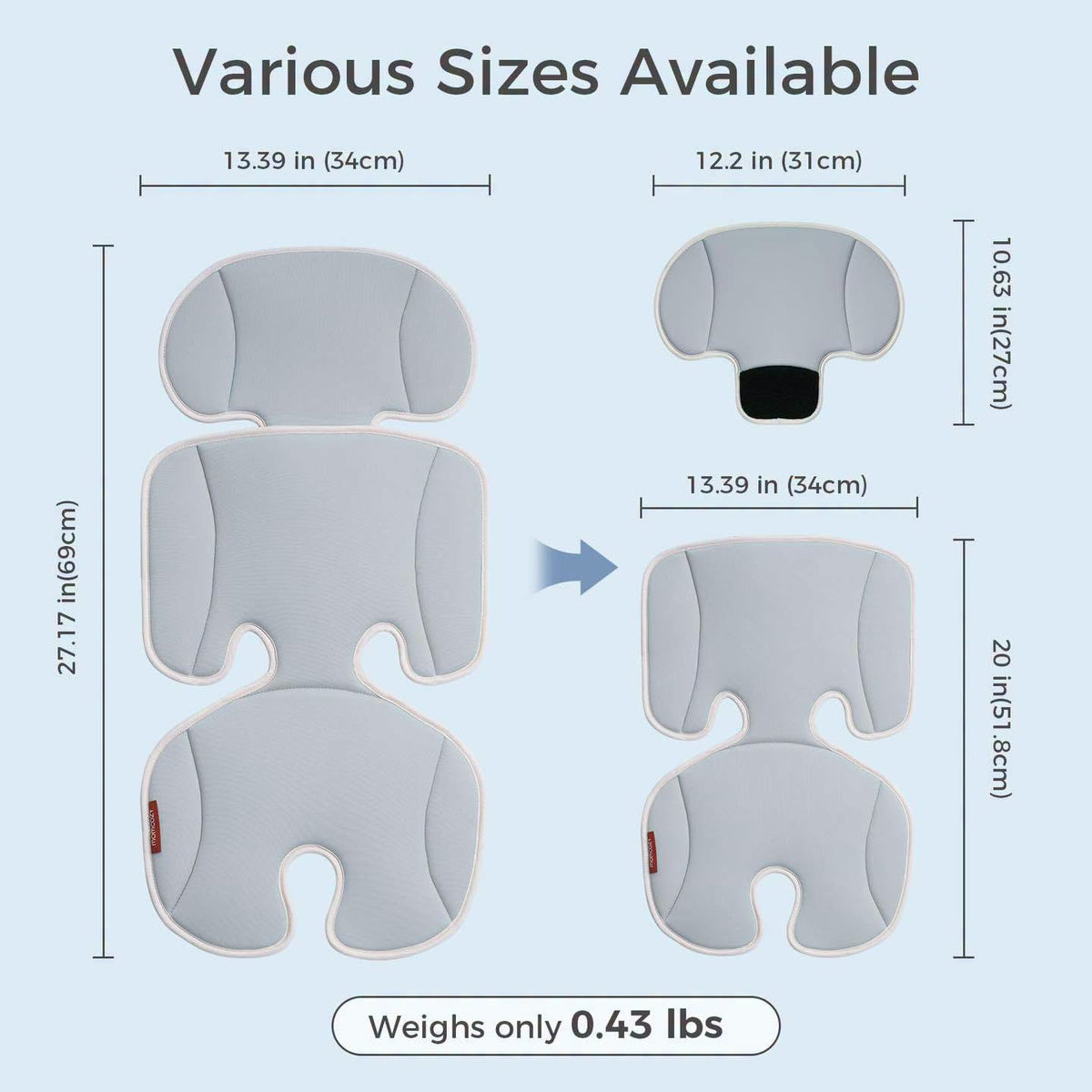 Almohadilla enfriadora momcozy para asiento de carro o coche
