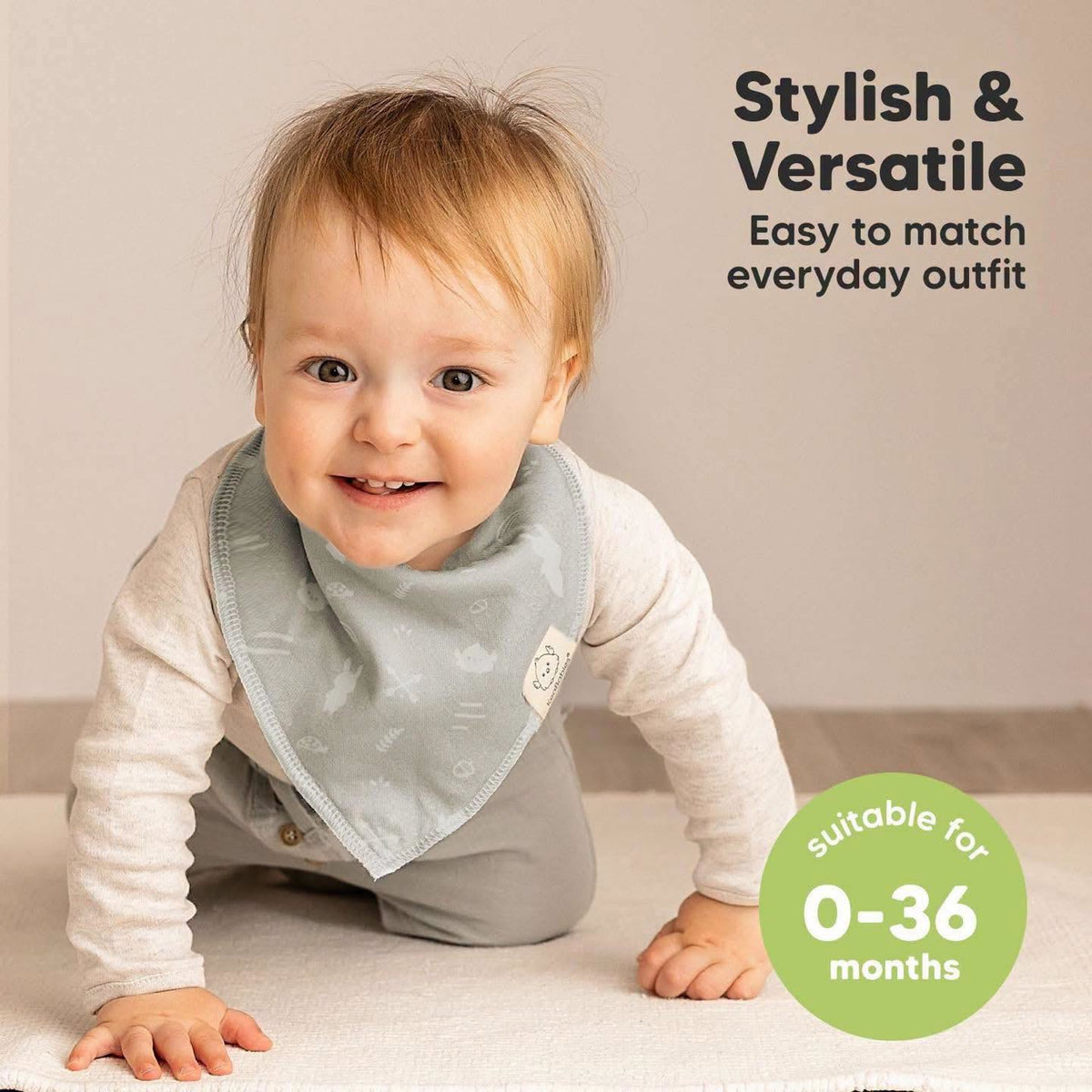 Set de 8 baberos estilo banda 0-36 meses Keababies!!