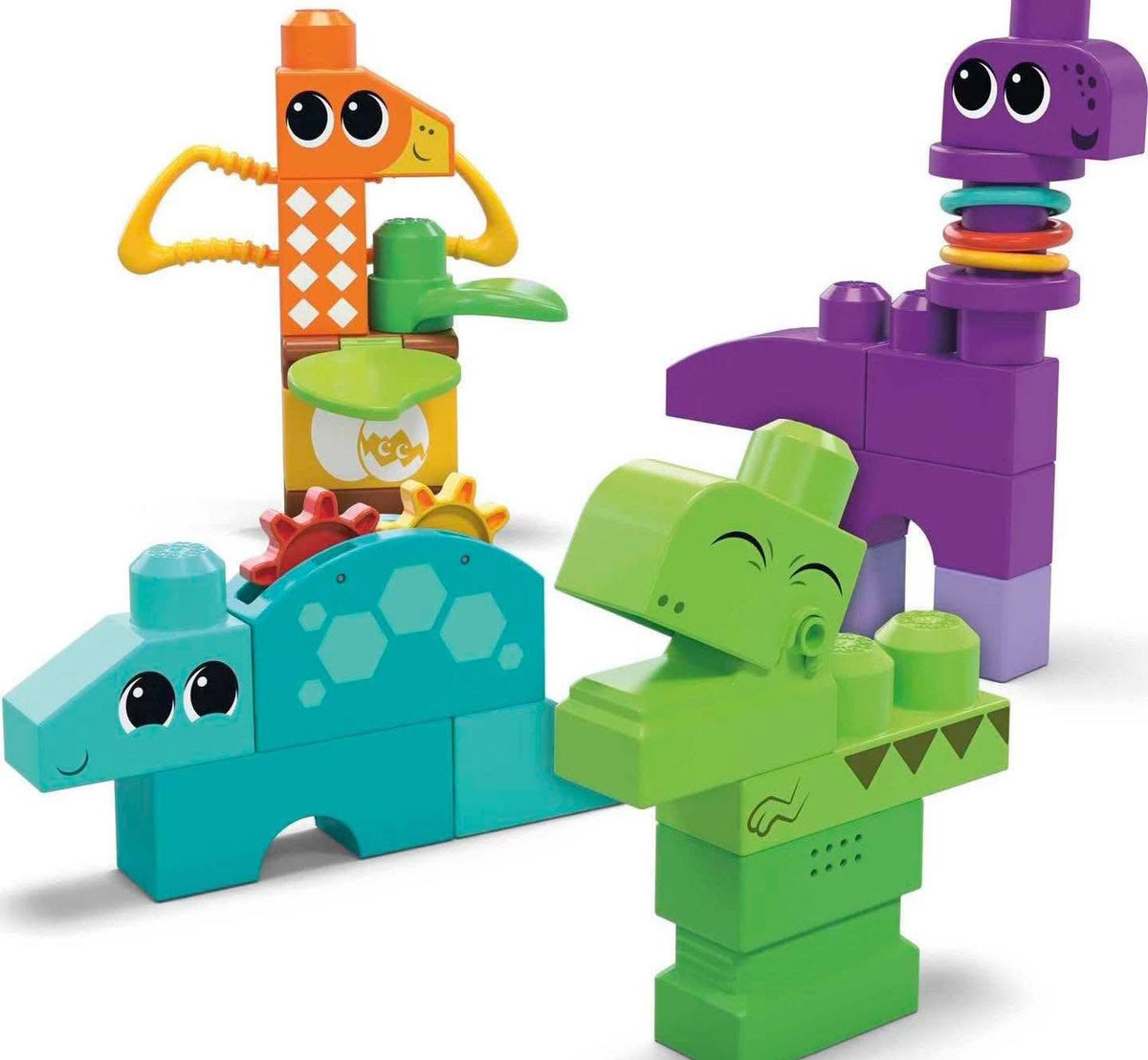 Set de 24 bloques de construcción Megablocks con actividades sensoriales para niños 12+ meses!