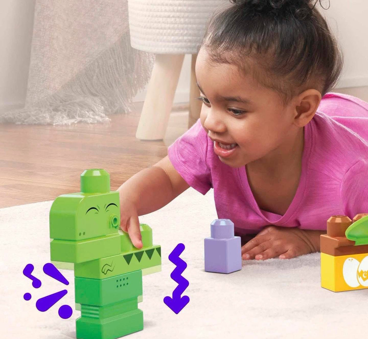 Set de 24 bloques de construcción Megablocks con actividades sensoriales para niños 12+ meses!