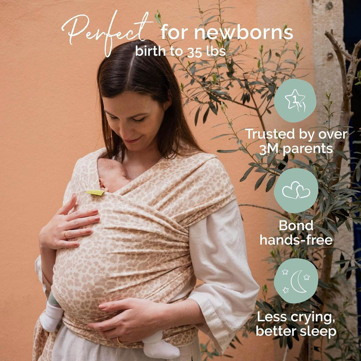 Fular ergonómico Boba para bebés 0-18 meses o 3 a 16 kg.