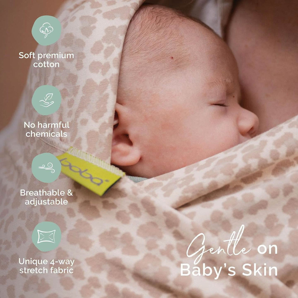 Fular ergonómico Boba para bebés 0-18 meses o 3 a 16 kg.
