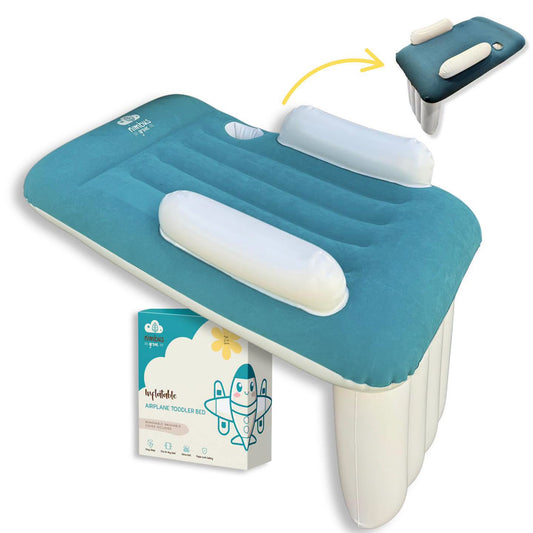 Cama inflable extensible para asientos de avión!!