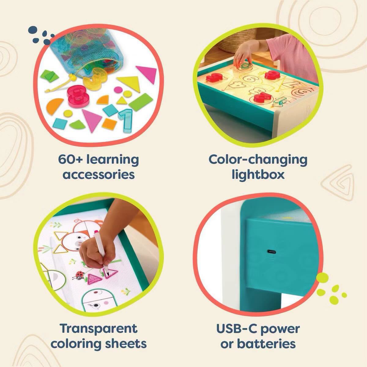 Caja de luz educativa B. Toys para 3+ años
