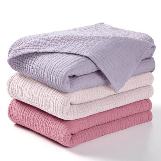 Set de 3 Mantas de muselina grandes multiusos