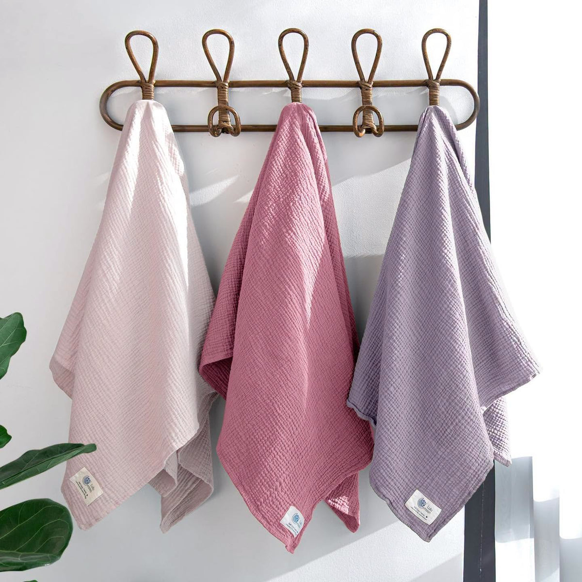 Set de 3 Mantas de muselina grandes multiusos
