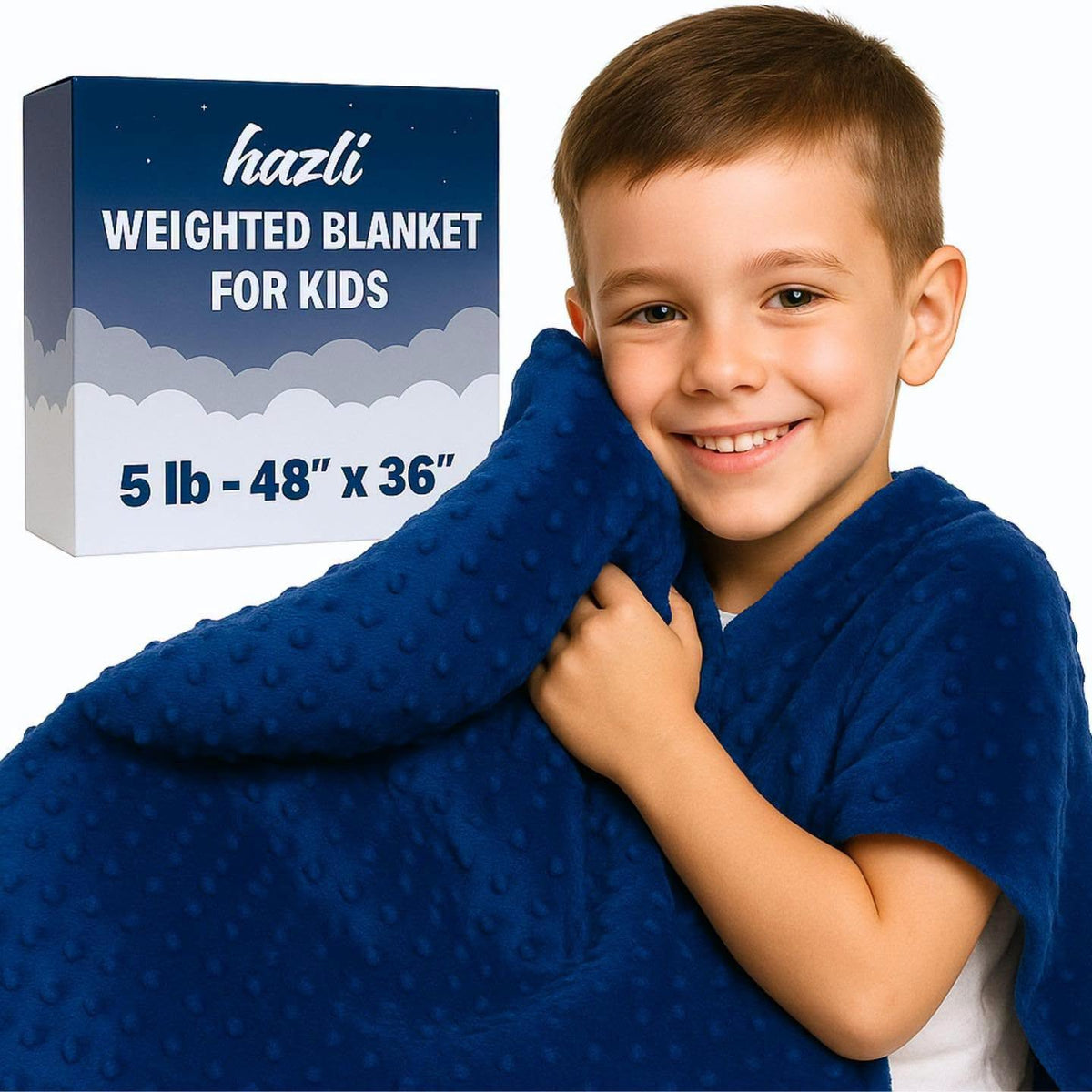 Manta de peso 5lbs con funda extraible para fácil lavado