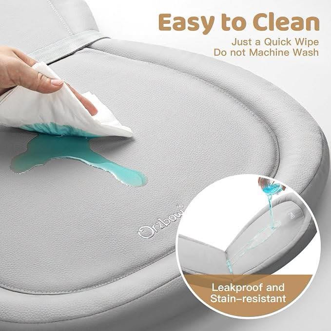 Almohada cambiador impermeable de cuero vegano y plegable
