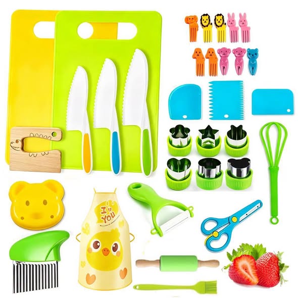 Set de cuchillos y accesorios seguros para niños De 40 piezas