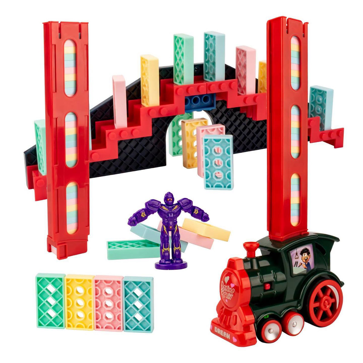 Juguete tren de domino 180 piezas!!