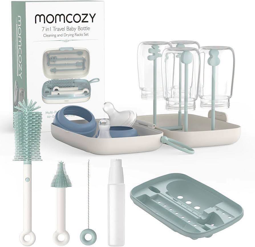 Set de Escurridor de chupones con cepillos Momcozy