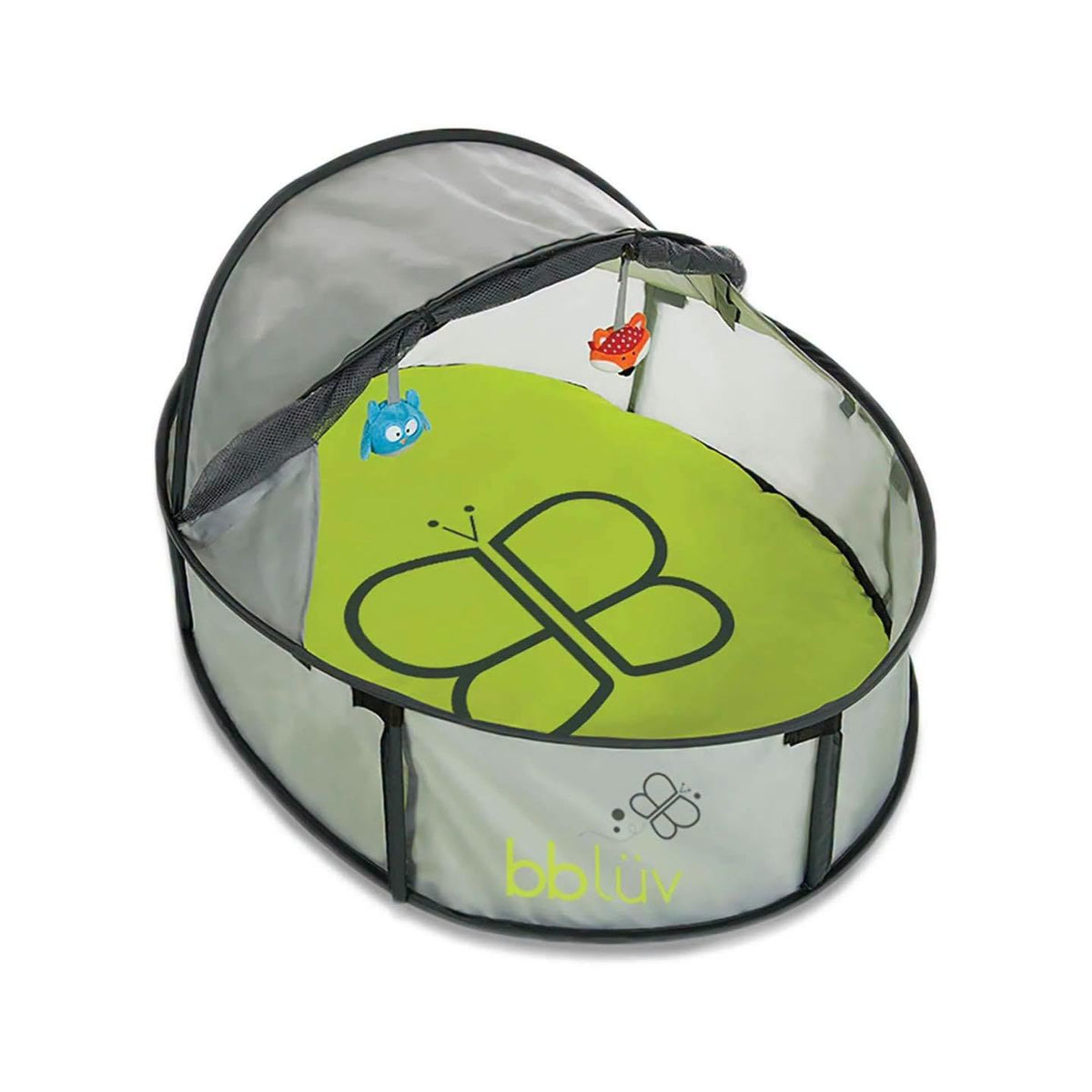 Corral plegable con toldo y techo contra rayos UV