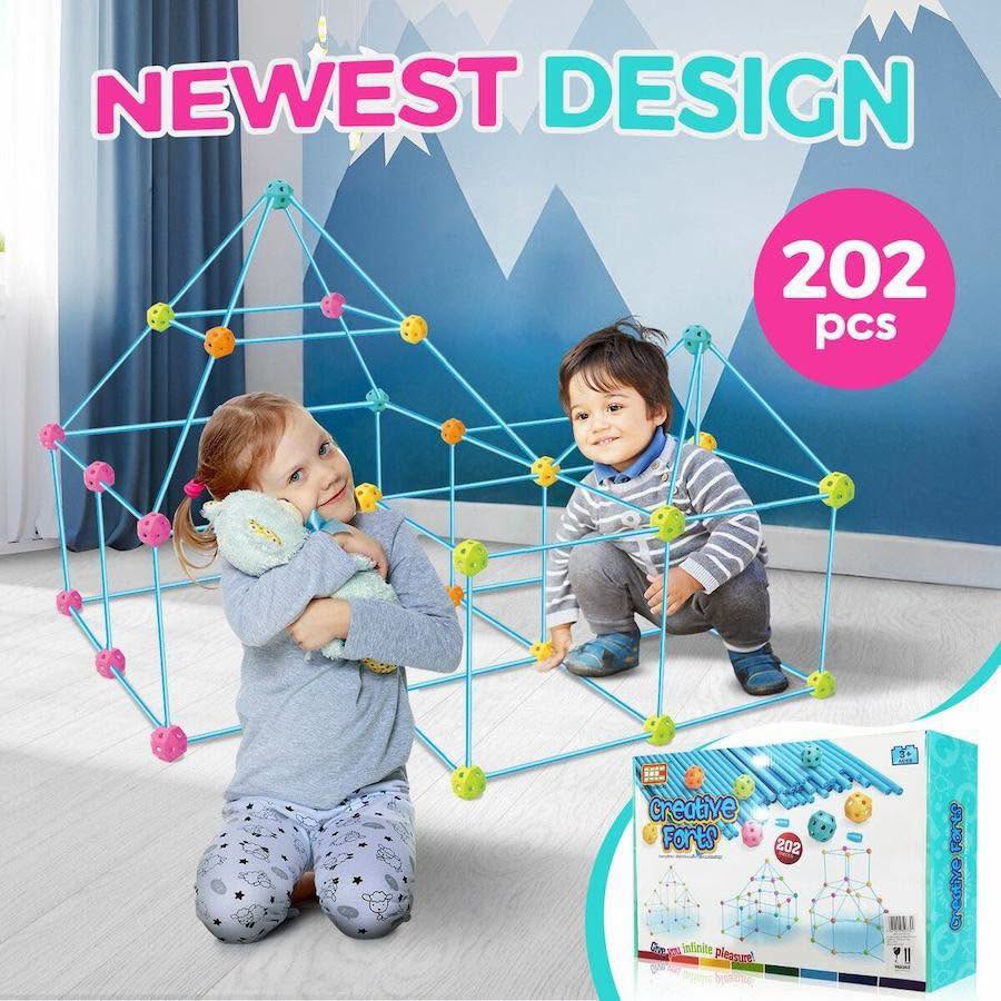 Kit creativo 202 piezas construcción de fuertes para niños!!