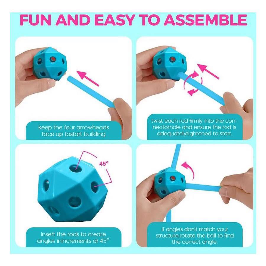 Kit creativo 202 piezas construcción de fuertes para niños!!