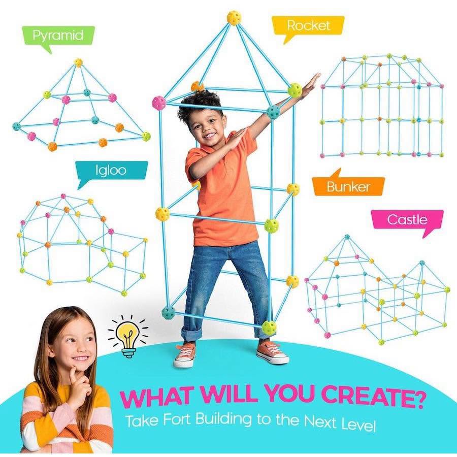Kit creativo 202 piezas construcción de fuertes para niños!!