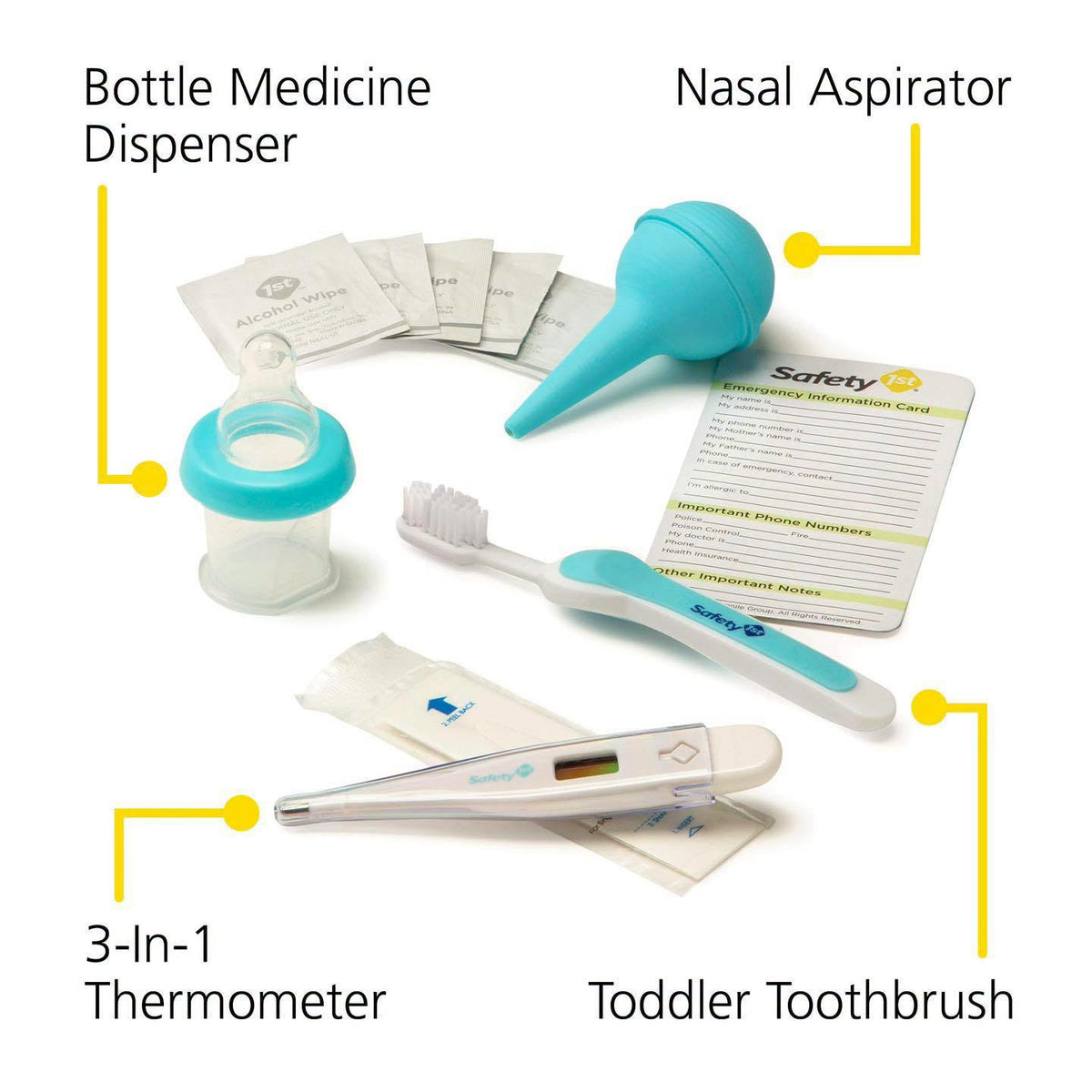 Kit de aseo y salud para niños Safety1st de 25 piezas