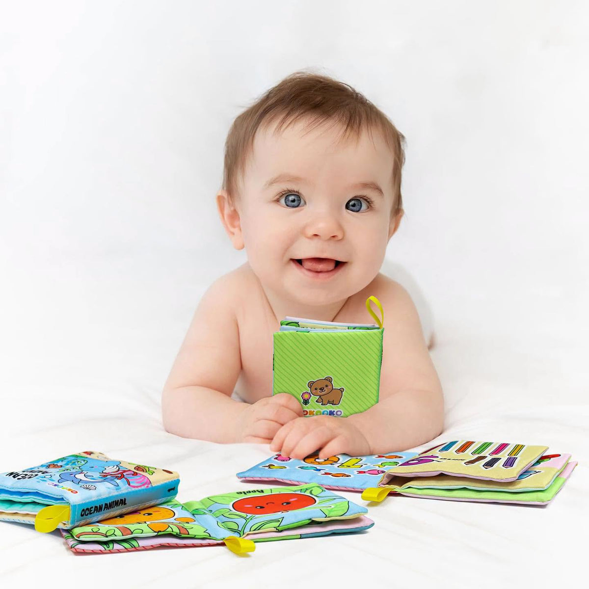Set de 6 libros de tela suave para bebé 0+ meses!!
