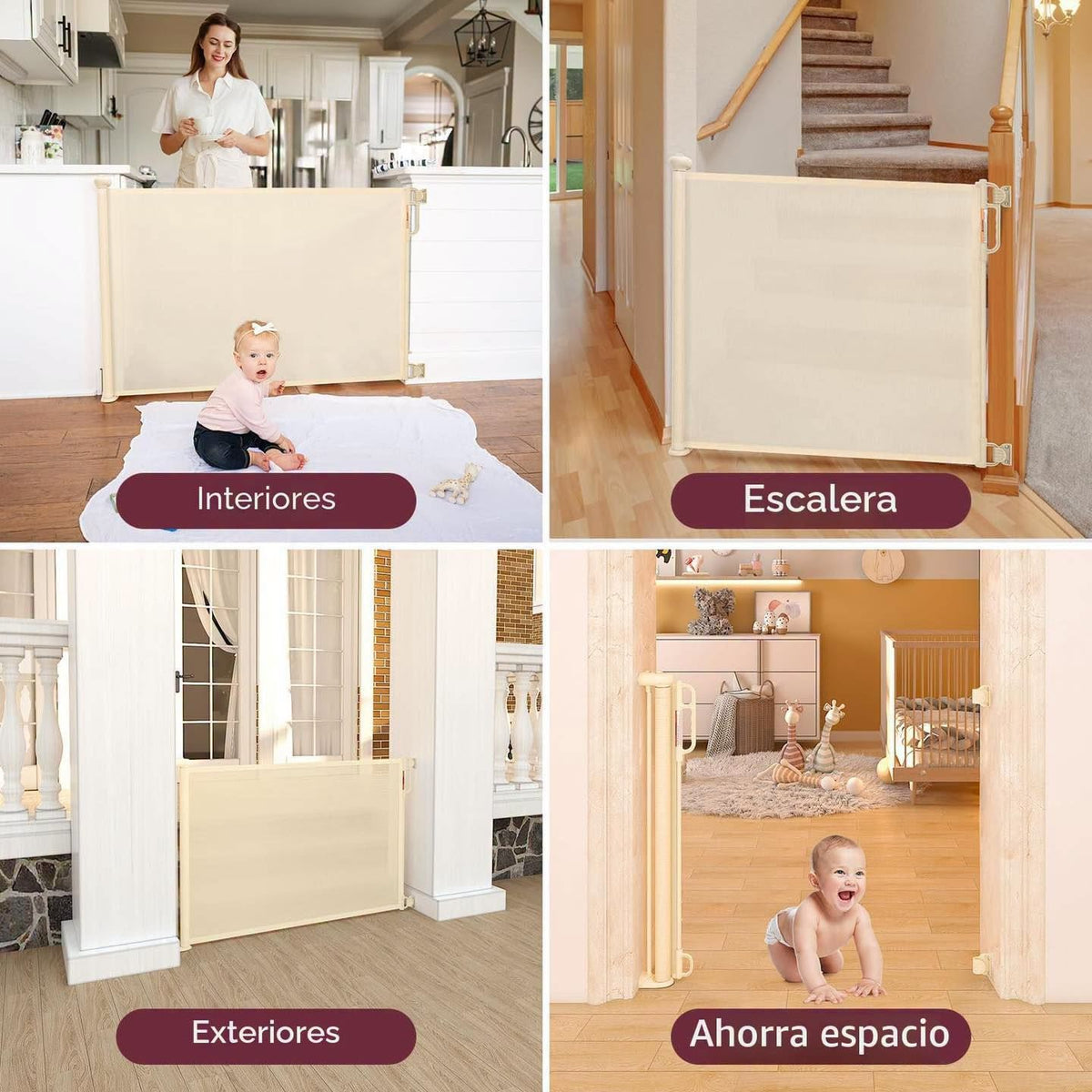 Baranda retráctil Momcozy para seguridad de bebés hasta 140 cm!!