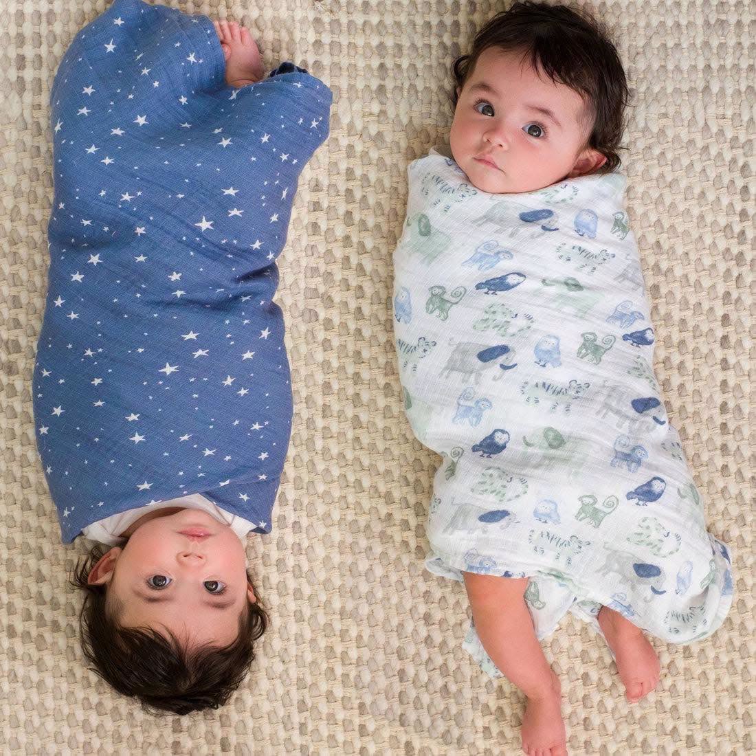 Set de 4 mantas de muselina 100% algodón Aden + Anais!!!