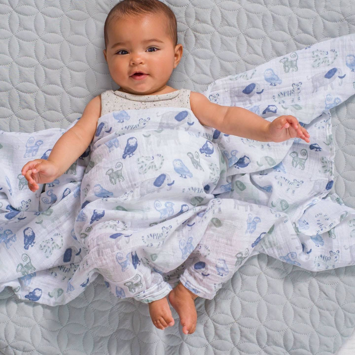 Set de 4 mantas de muselina 100% algodón Aden + Anais!!!