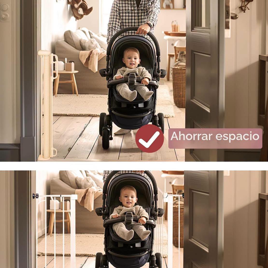 Baranda retráctil Momcozy para seguridad de bebés hasta 140 cm!!