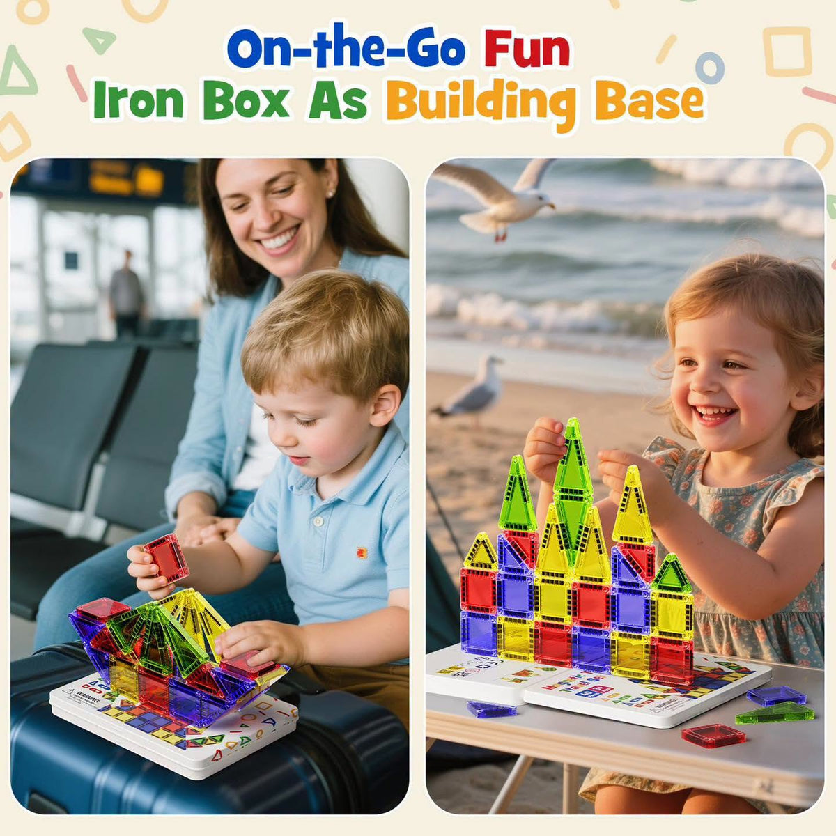 Set de 60 mini Bloques magnéticos con estuche ideal para viajes