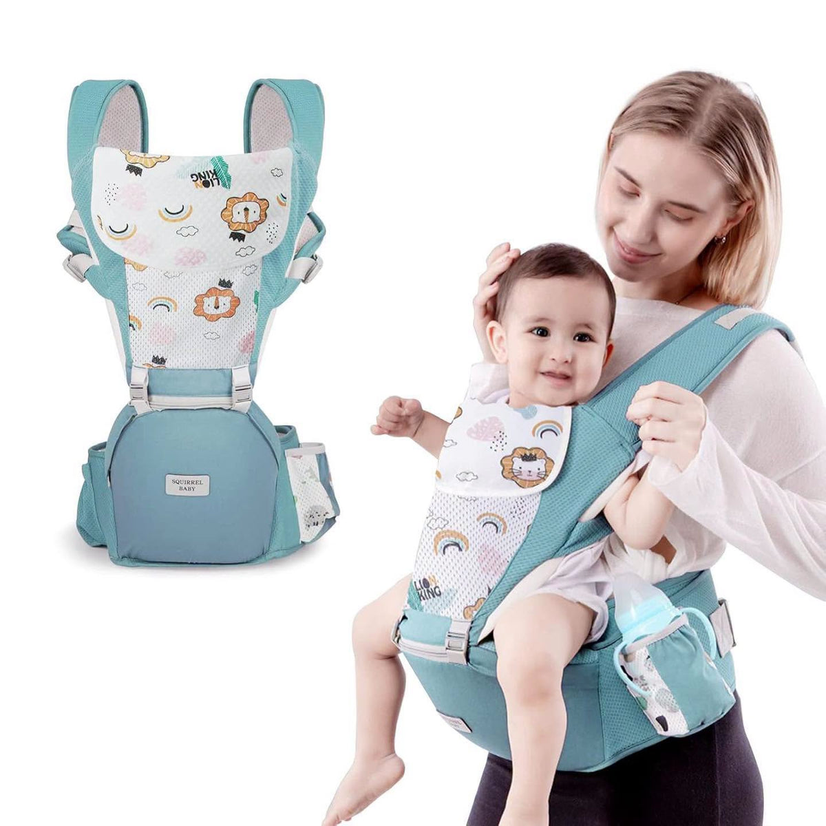 Cargador ergonómico con asiento 2 en 1