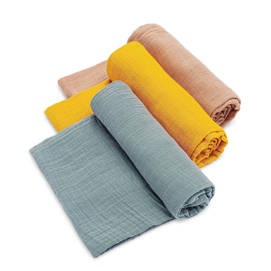 Set de 3 Mantas de muselina grandes multiusos