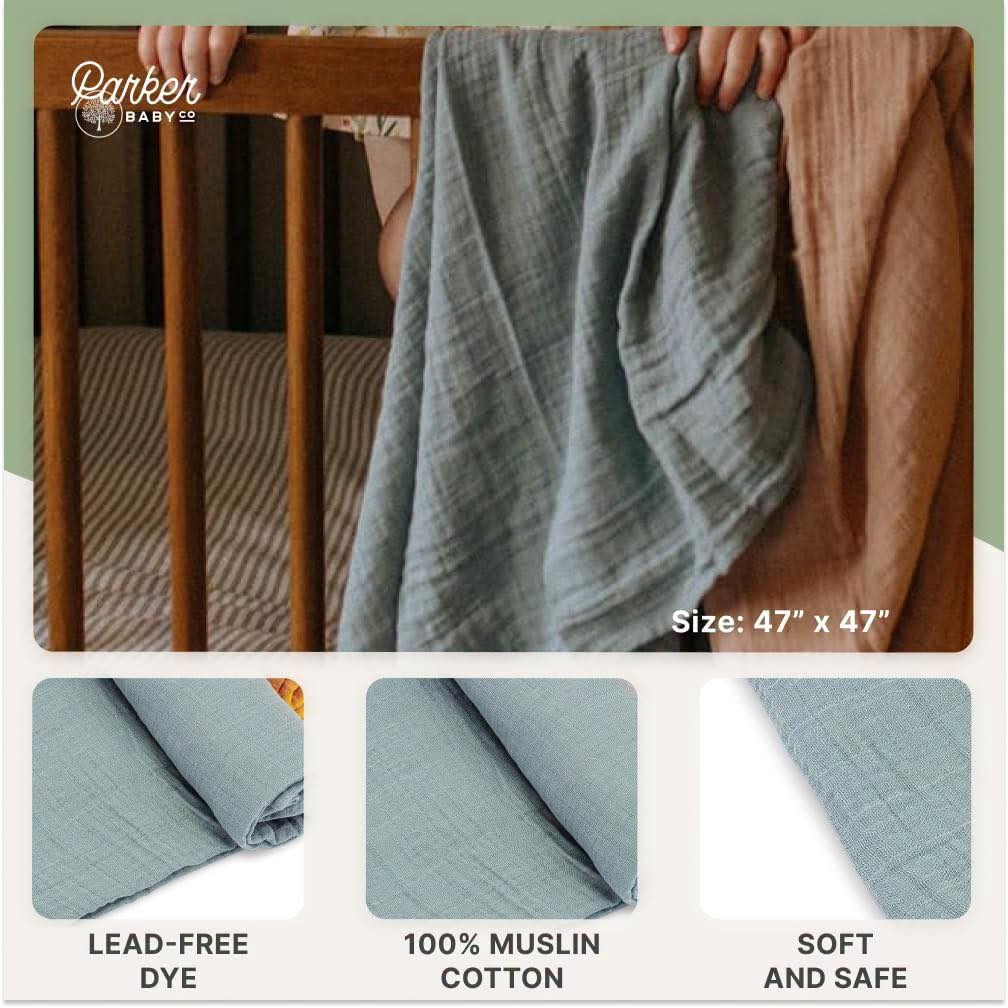 Set de 3 Mantas de muselina grandes multiusos