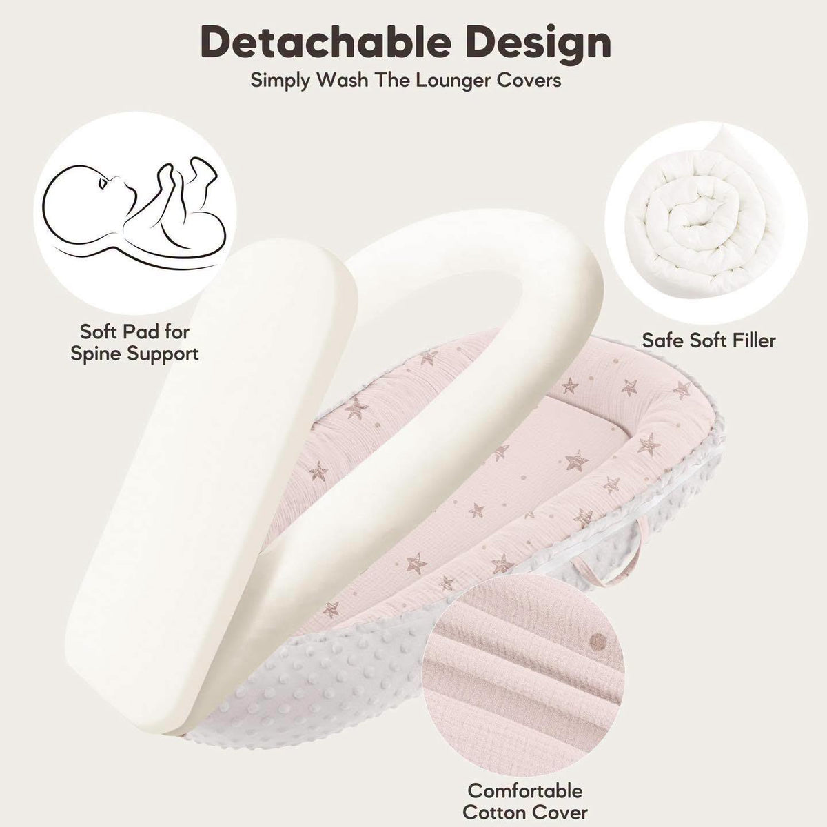 Nido para bebés 0-24 meses, reversible para todas las estaciones
