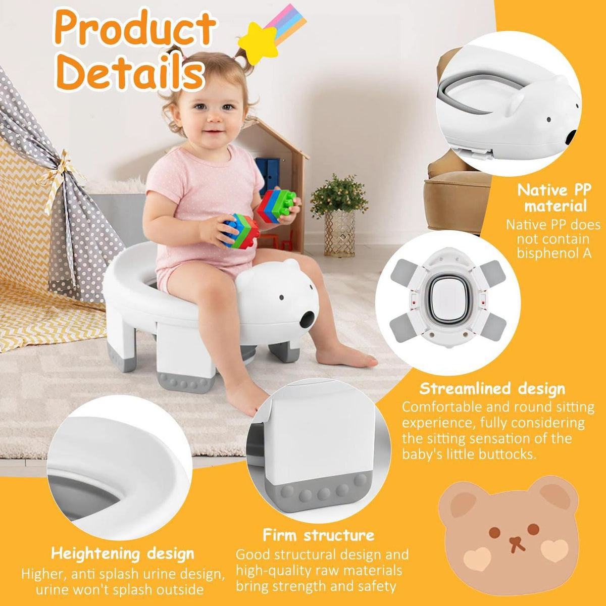 Asiento inodoro portátil 3 en 1 para niños!!
