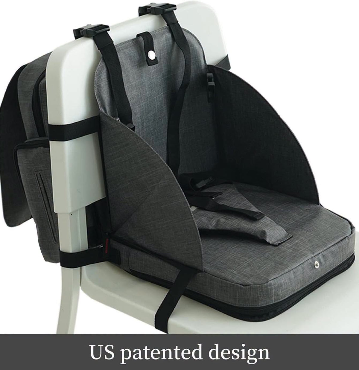 Mochila Pañalera ligera + asiento tipo booster ideal para llevar todo al salir de casa
