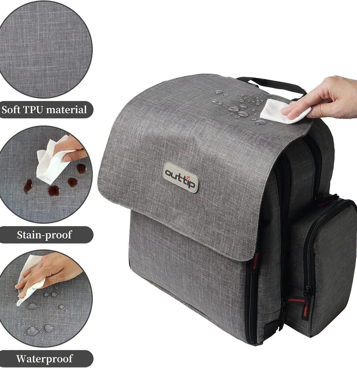 Mochila Pañalera ligera + asiento tipo booster ideal para llevar todo al salir de casa