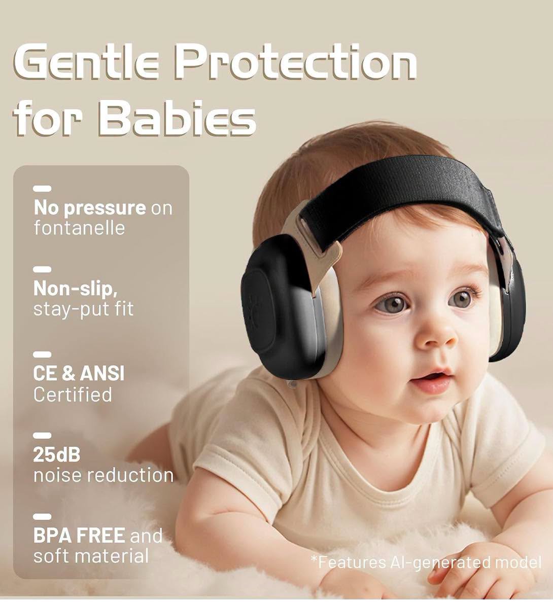 Protectores auditivos para bebés 3-48 meses!!