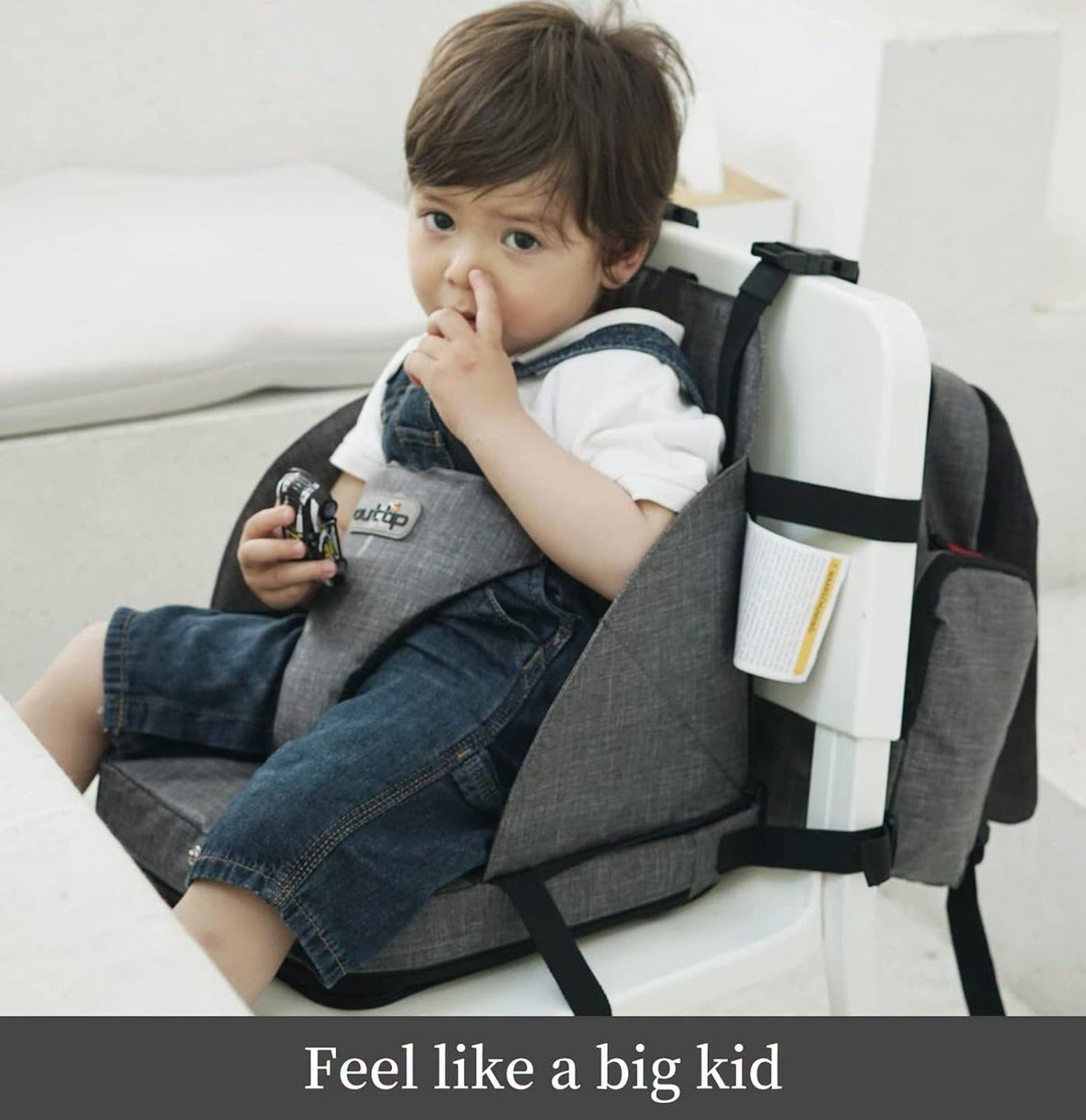 Mochila Pañalera ligera + asiento tipo booster ideal para llevar todo al salir de casa