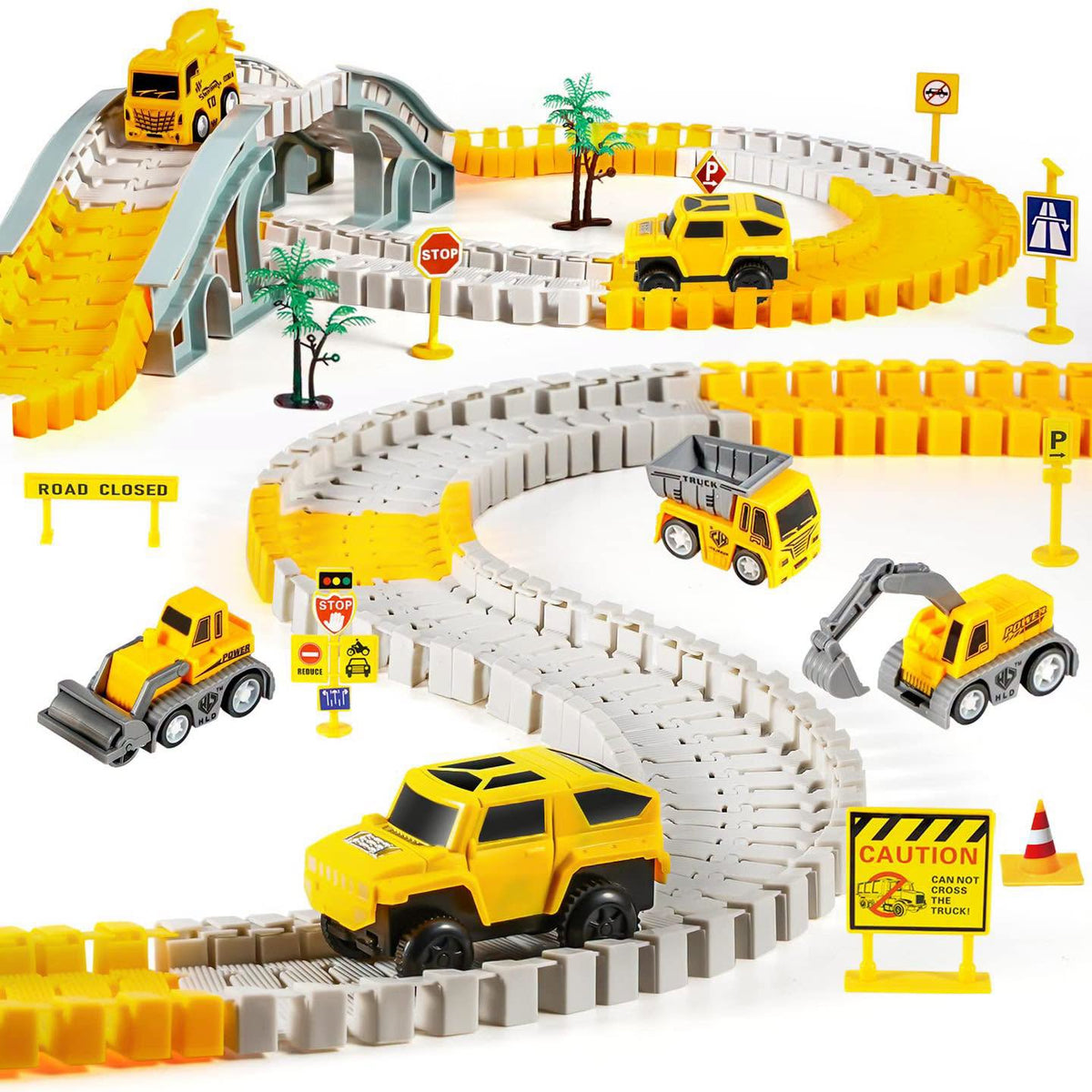 Pista de construcción con 260 piezas