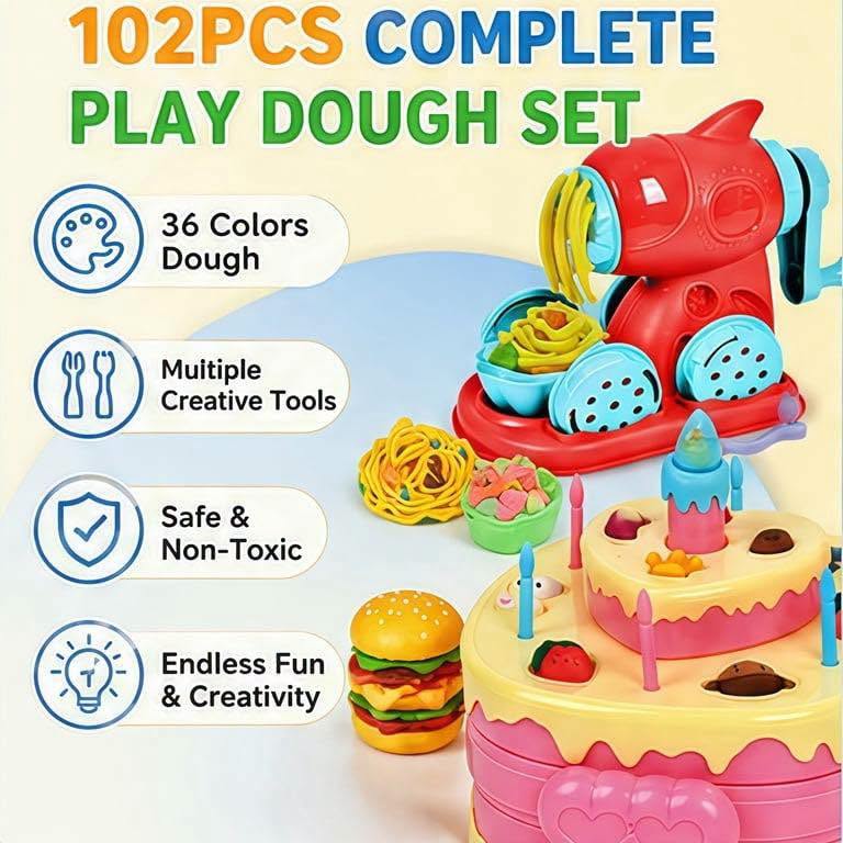 Juego de plasticina 4 en 1 con 36 colores de plasticina