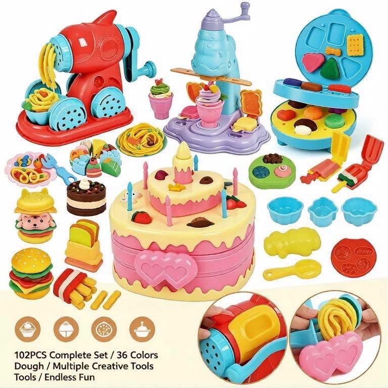 Juego de plasticina 4 en 1 con 36 colores de plasticina