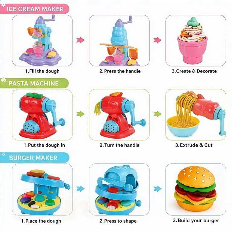 Juego de plasticina 4 en 1 con 36 colores de plasticina
