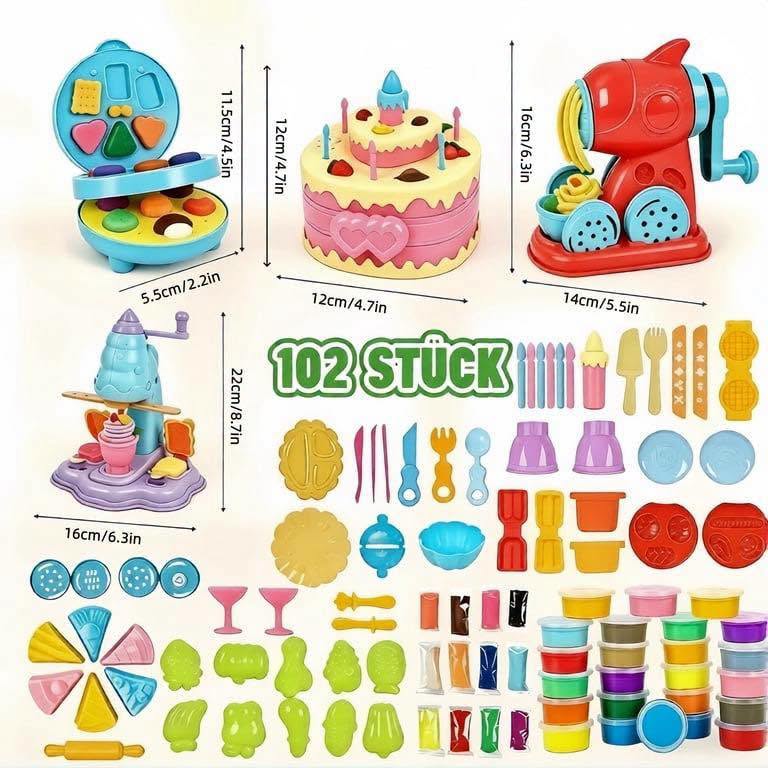 Juego de plasticina 4 en 1 con 36 colores de plasticina