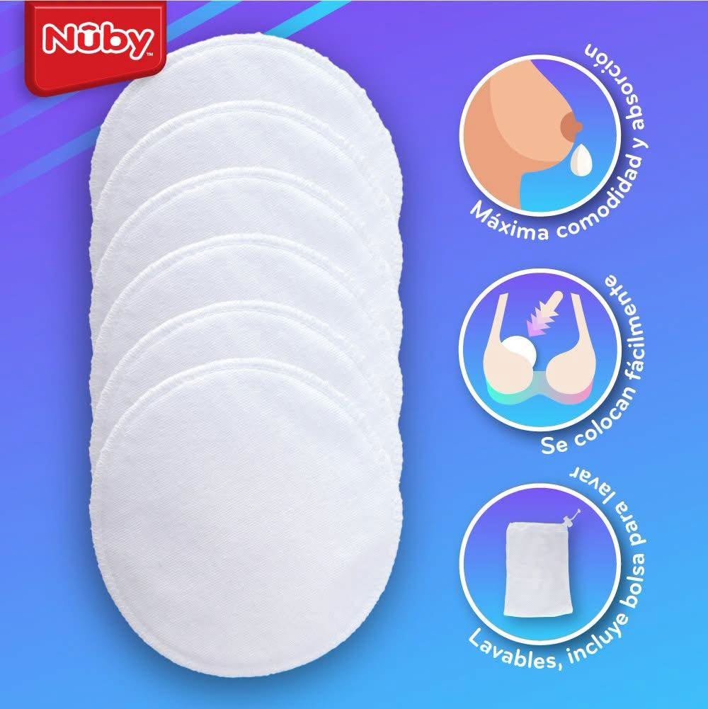Protectores de lactancia lavables Nuby
