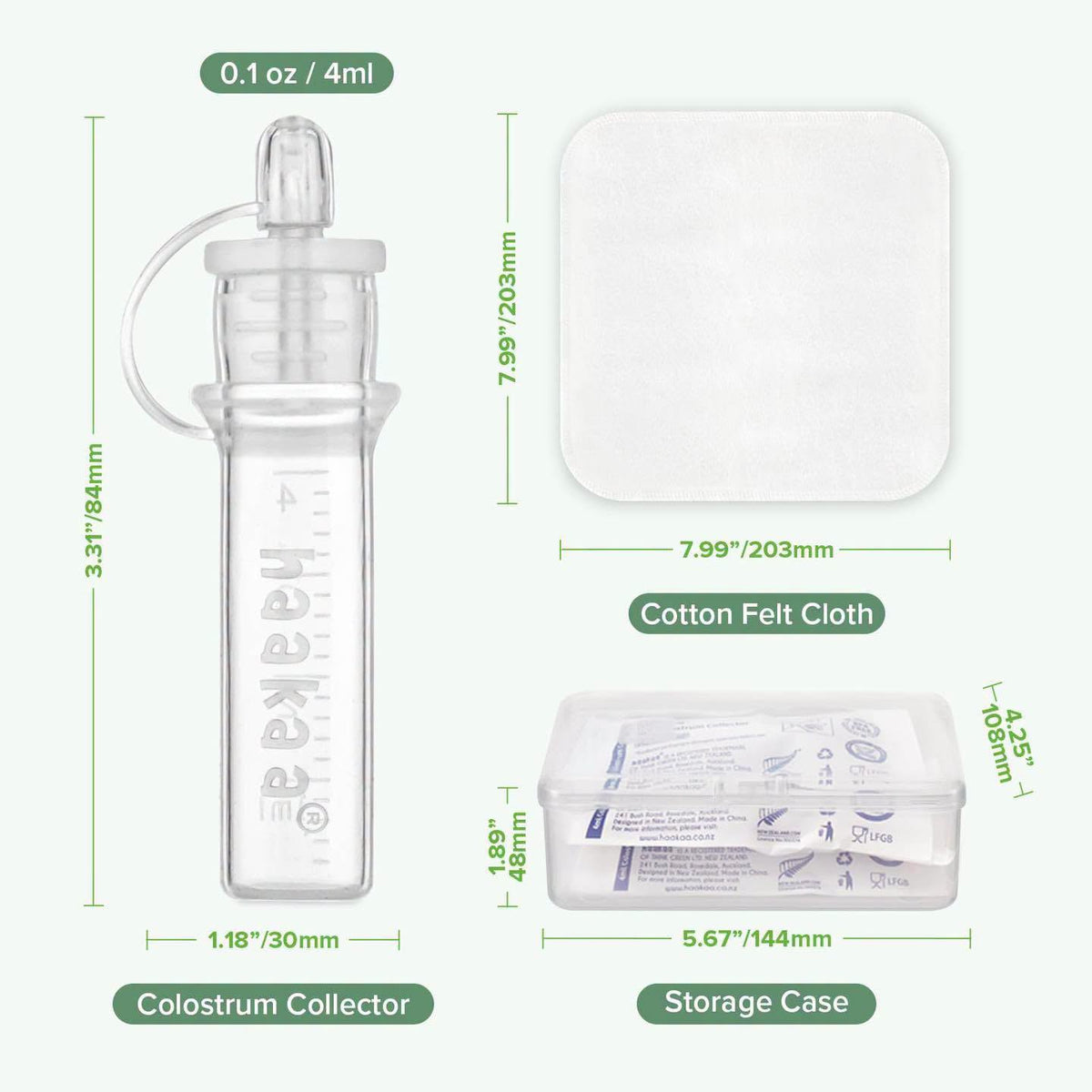 Recolectores de calostro haakaa set de 6 de 4ml